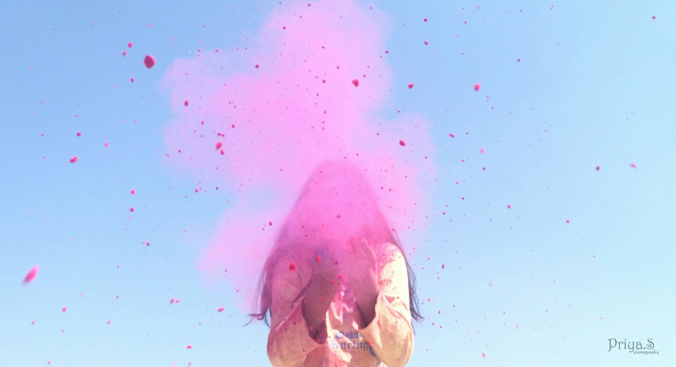 #FreeToEdit clicked by sisy...@prynkzs #holi #me #pink #colorsplash #noface #color #colors #festival #india #girl #dpcfaceless